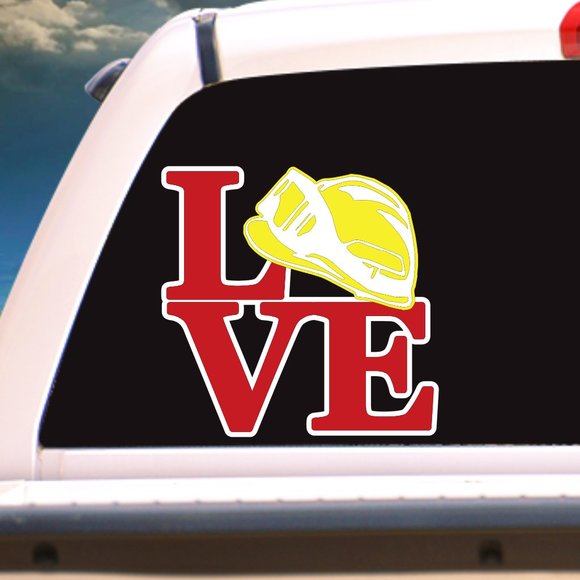 5-6" WILDLAND FIRE LOVE VINYL CAR DECAL #WFFL10 - Picture 1 of 9